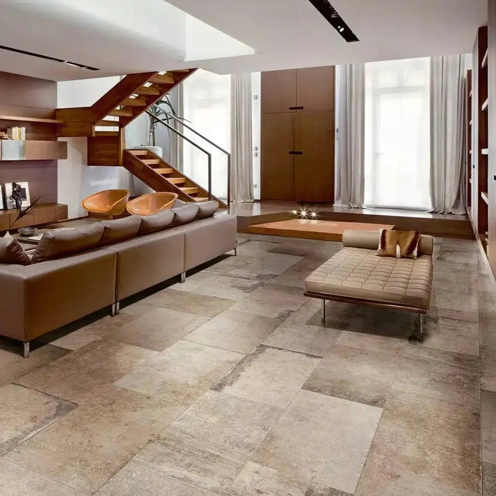 24 X 48 La Roche Ecru Matte Limestone Look Porcelain Tile-PORCELAIN-Large Format-American Tile Depot