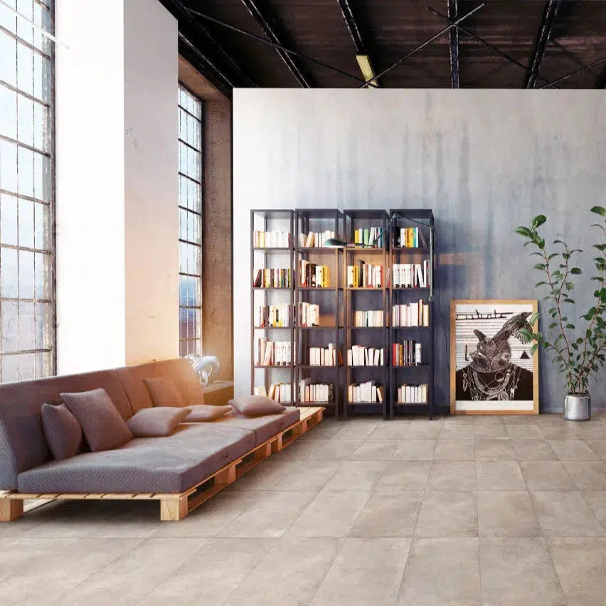 24 X 48 Materika Greige Matte Concrete Look Porcelain Tile-PORCELAIN-Large Format-American Tile Depot