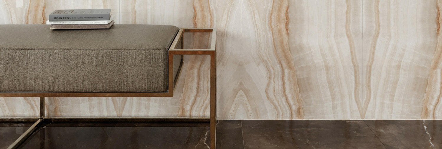 24 X 48 New Onyx Lotus Bookmatch Polished Porcelain Tile-Porcelain Tile Large Formate-American Tile Depot