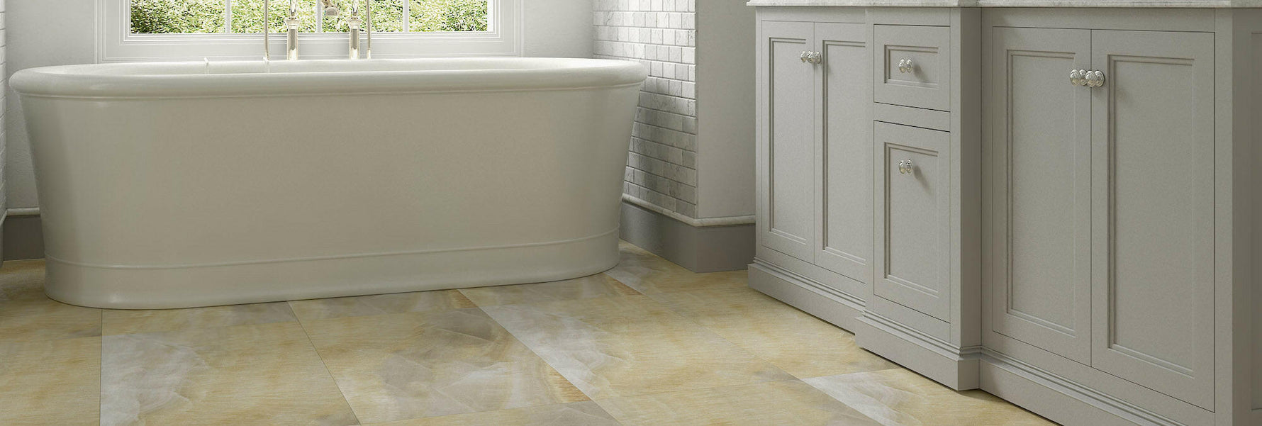 24 X 48 Onyx Ostra Ivory Polished Porcelain Tile-Porcelain Tile Large Formate-American Tile Depot