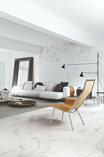 24 X 48 Origines Blanc Glossy Marble Look Porcelain Tile-PORCELAIN-Large Format-American Tile Depot