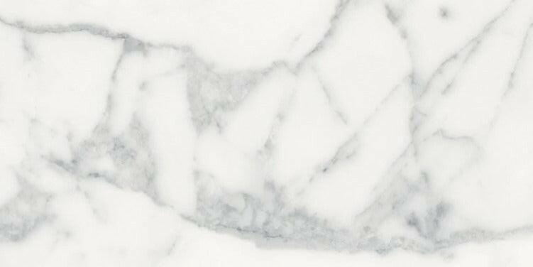 24 X 48 Origines Blanc Glossy Marble Look Porcelain Tile-PORCELAIN-Large Format-American Tile Depot