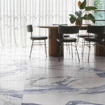 24 X 48 Patagonia Blue Polished Marble Look Porcelain Tile-Porcelain Tile Large Formate-American Tile Depot