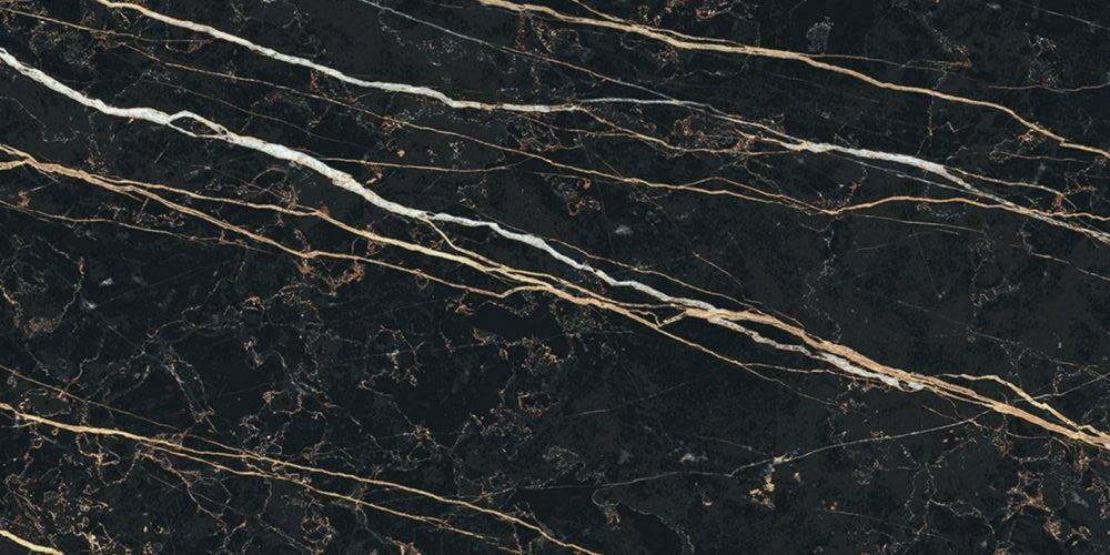 24 X 48 Prexious Thunder Night Glossy Marble Look Porcelain Tile-PORCELAIN-Large Format-American Tile Depot