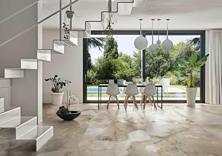 24 X 48 Reves Noisette Glossy Onyx Look Porcelain Tile-PORCELAIN-Large Format-American Tile Depot