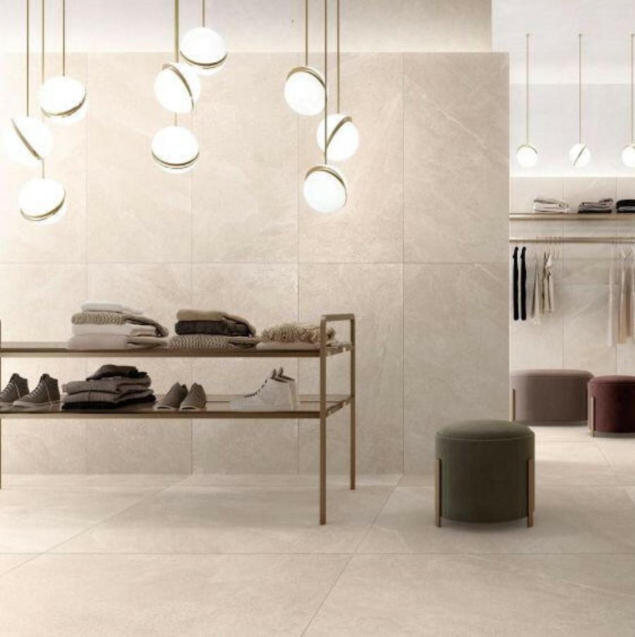 24 X 48 Tune Ivory Matte Limestone Look Porcelain Tile-PORCELAIN-Large Format-American Tile Depot