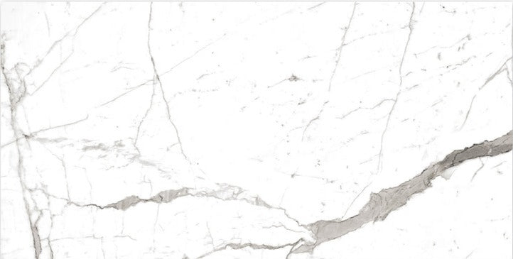 24 X 48 Sivas Statuario Semi-Polished Marble Look Porcelain Tile-Porcelain Tile Large Formate-American Tile Depot