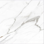 24 X 24 AGL Carrara Marble Look Polished Porcelain Tile-Porcelain Tile Large Formate-American Tile Depot