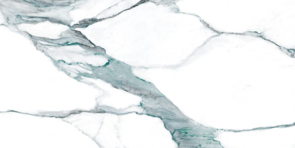 24 X 48 Calacatta Fantasy Green Polished Marble Look Porcelain Tile-PORCELAIN-Large Format-American Tile Depot