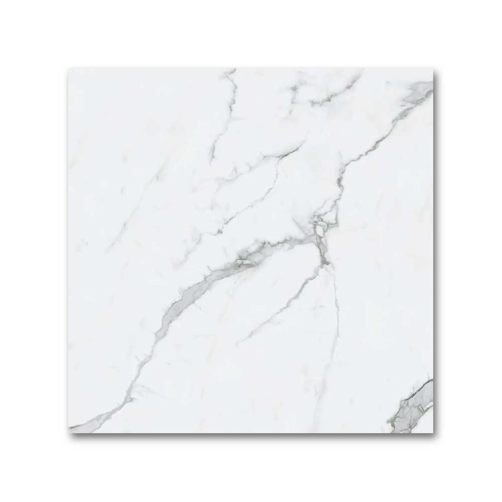 24x24 Claro Venato White Marble Look Glossy Porcelain Tile-Porcelain Tile Large Formate-American Tile Depot