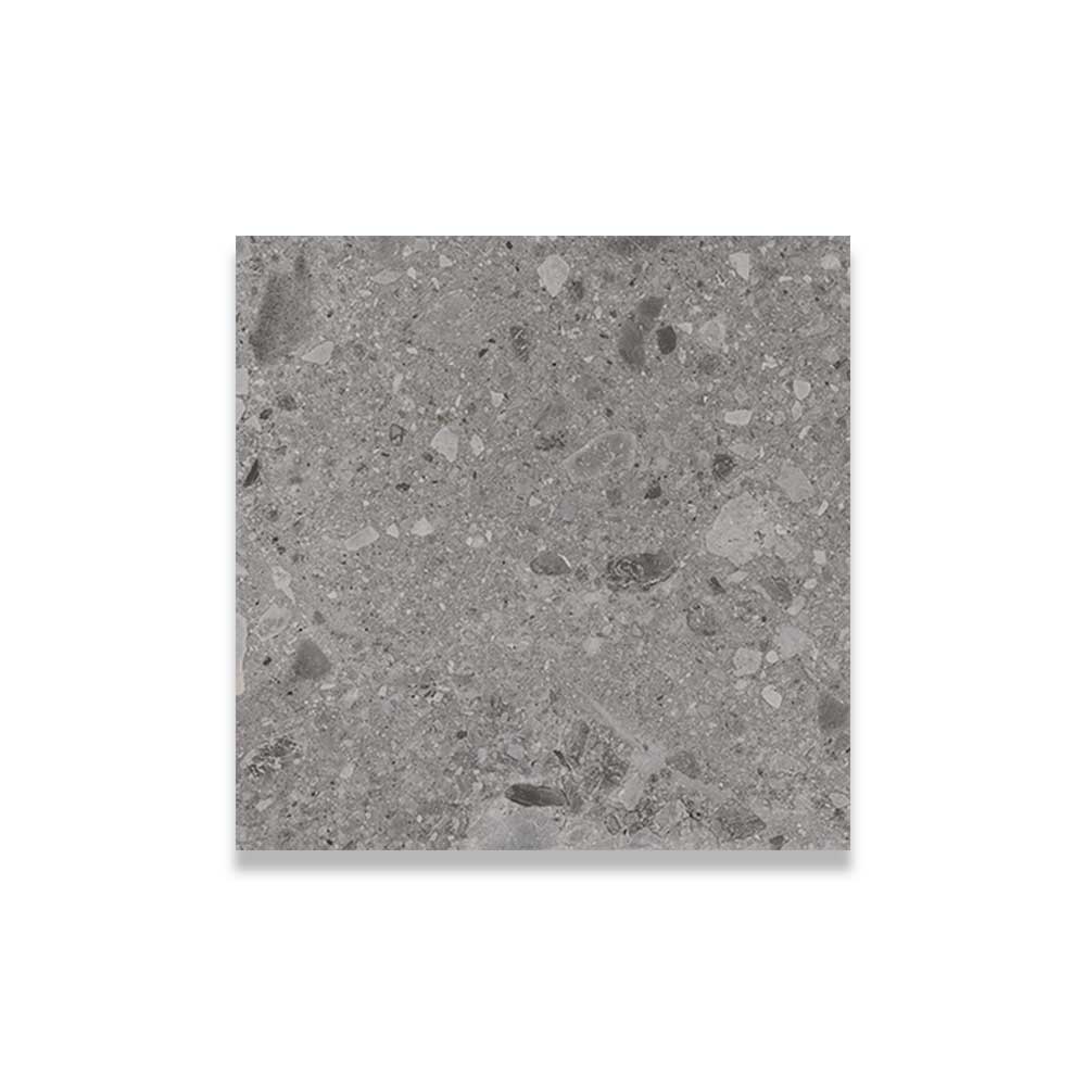 24x24 Nuvio Grano Dark Terrazzo Look Matte Porcelain Tile-Porcelain Tile Large Formate-American Tile Depot