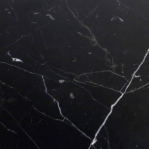 24 X 24 Black Marquina Marble Polished Tile