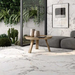 24x48 Lithos Isla White Marble Look Matte Porcelain Tile-Porcelain Tile Large Formate-American Tile Depot