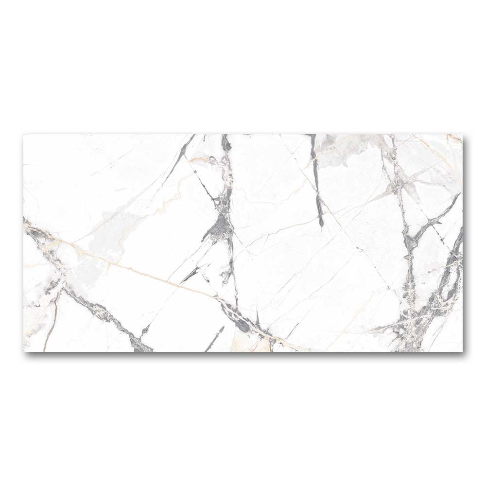 24x48 Lithos Isla White Marble Look Matte Porcelain Tile-Porcelain Tile Large Formate-American Tile Depot