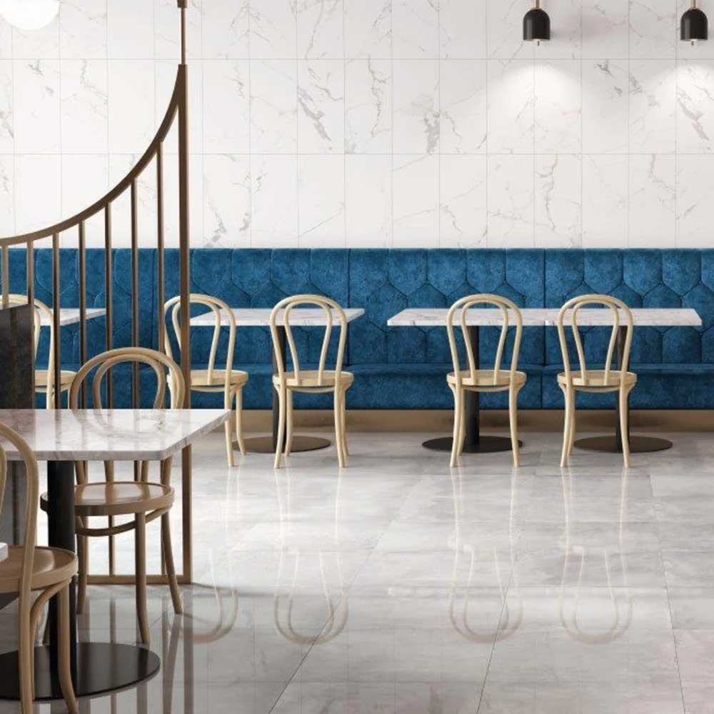 24x48 Lithos Nordica White Marble Look Matte Porcelain Tile-Porcelain Tile Large Formate-American Tile Depot