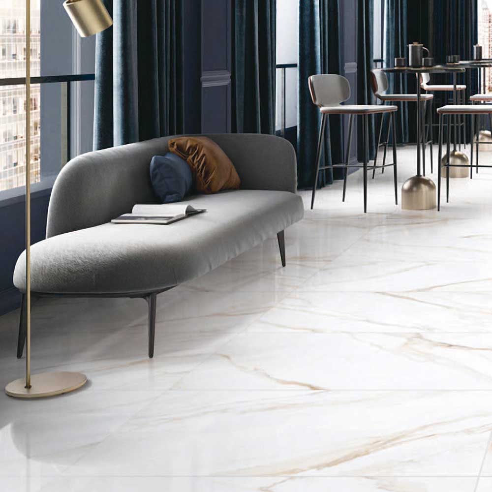 24x48 Nuvio Toscano Calacatta Borghini Marble Look Polished Porcelain Tile-Porcelain Tile Large Formate-American Tile Depot