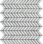 Carrara White Marble Honed Mini Chevron Mosaic Tile-Marble Mosaic-American Tile Depot