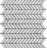 Carrara White Marble Honed Mini Chevron Mosaic Tile