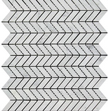 Carrara White Marble Honed Mini Chevron Mosaic Tile