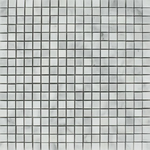 5/8 X 5/8 Bianco Venatino (Bianco Mare) Marble Honed Mosaic Tile-Marble Mosaic-American Tile Depot