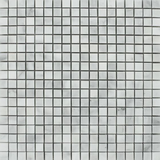 5/8 X 5/8 Bianco Venatino (Bianco Mare) Marble Honed Mosaic Tile