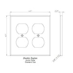 White Marble (Meram Blanc) Double Duplex Switch Wall Plate / Switch Plate / Cover - Polished