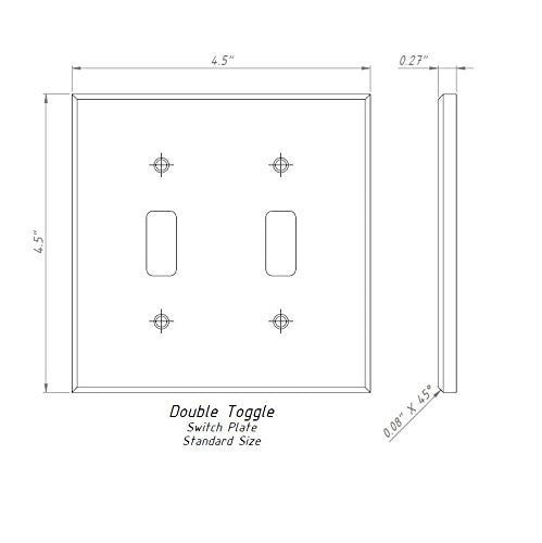 Italian Calacatta Gold Marble Double Toggle Switch Wall Plate / Switch Plate / Cover - Honed