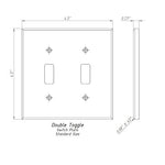 Thassos White Marble Double Toggle Switch Wall Plate / Switch Plate / Cover - Honed