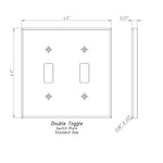 White Marble (Meram Blanc) Double Toggle Switch Wall Plate / Switch Plate / Cover - Honed