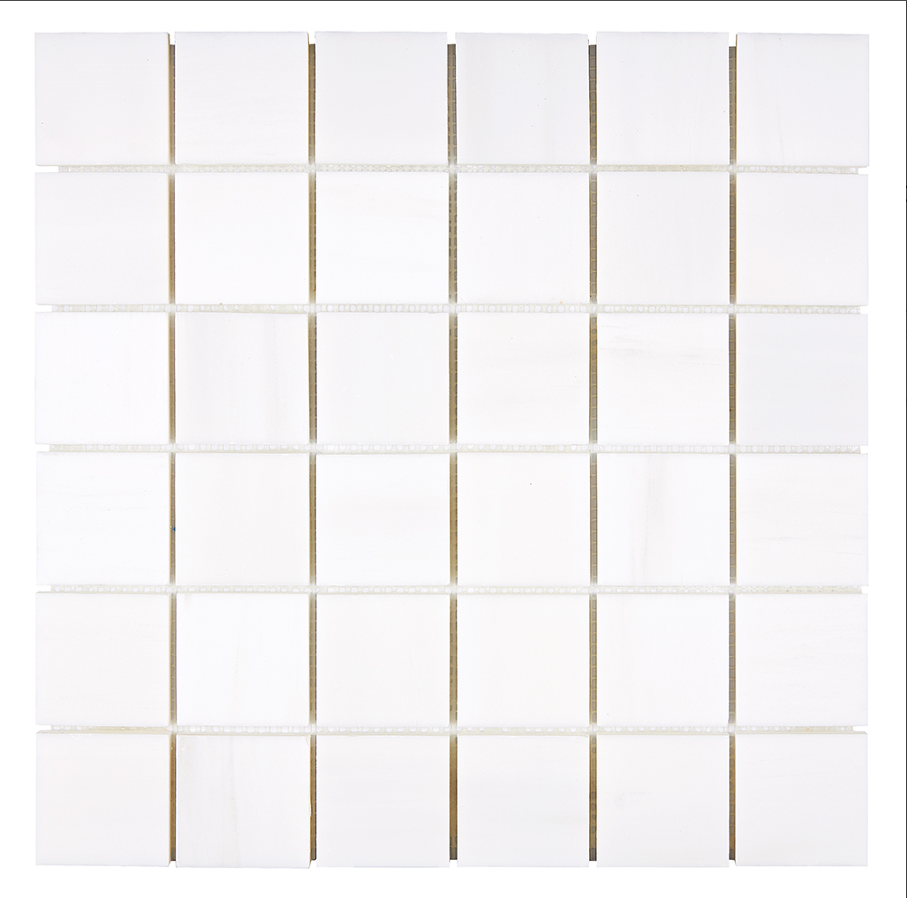 2 X 2 Bianco Dolomite Honed Marble Tile-Marble Mosaic-American Tile Depot