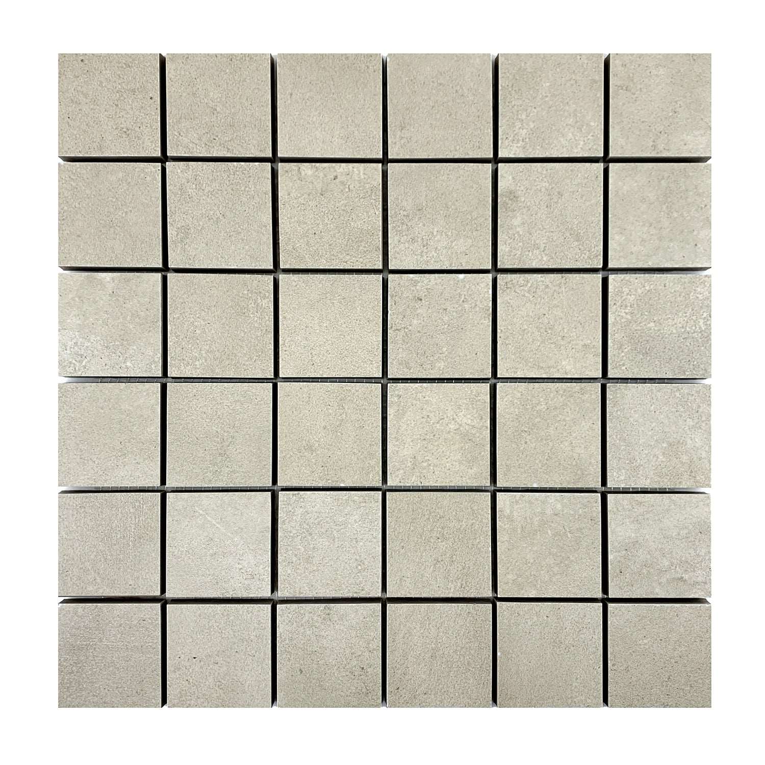 2 X 2 Clay Ivory Square Matte Porcelain Mosaic Tile