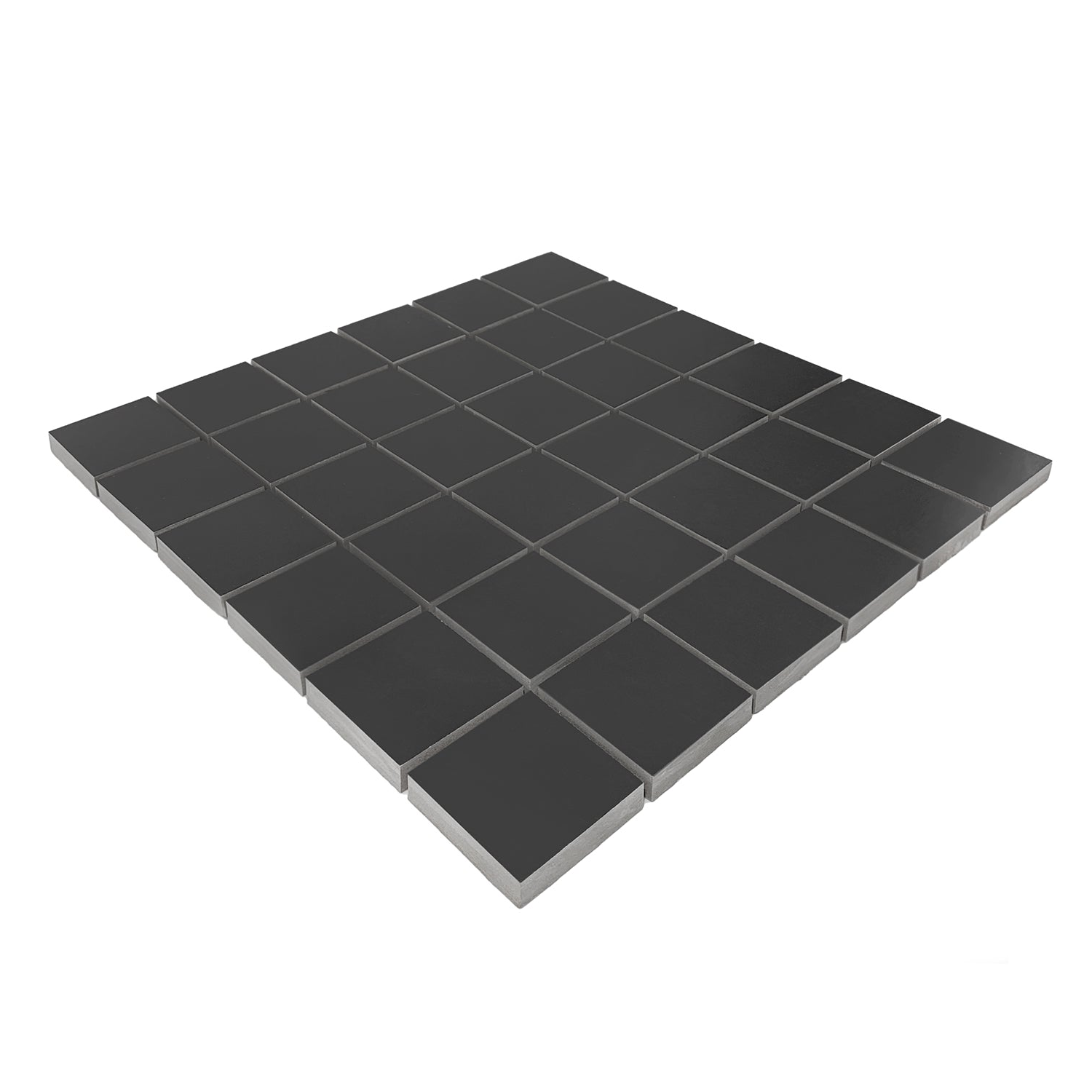 2 X 2 Full Black Square Matte Porcelain Mosaic Tile-Porcelain Tile Large Formate-American Tile Depot