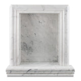 Carrara White Marble Hand-Made Custom Shampoo Niche / Shelf - LARGE - Polished