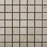 5/8 X 5/8 Crema Marfil Marble Honed Mosaic Tile