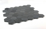 2" Beehive Basalt Hexagon Marble Mosaic Tile