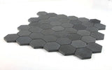 2" Beehive Basalt Hexagon Marble Mosaic Tile
