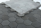 2" Beehive Basalt Hexagon Marble Mosaic Tile