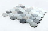 2" Beehive Beach Polished Hexagon Marble Mosaic Tile