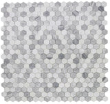 2" Beehive Dusk Honed Hexagon Marble Mosaic Tile