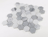 2" Beehive Dusk Honed Hexagon Marble Mosaic Tile-Marble Mosaic-American Tile Depot