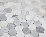 2" Beehive Dusk Honed Hexagon Marble Mosaic Tile-Marble Mosaic-American Tile Depot