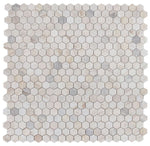 2" Beehive Eura Honed Hexagon Marble Mosaic Tile-Marble Mosaic-American Tile Depot