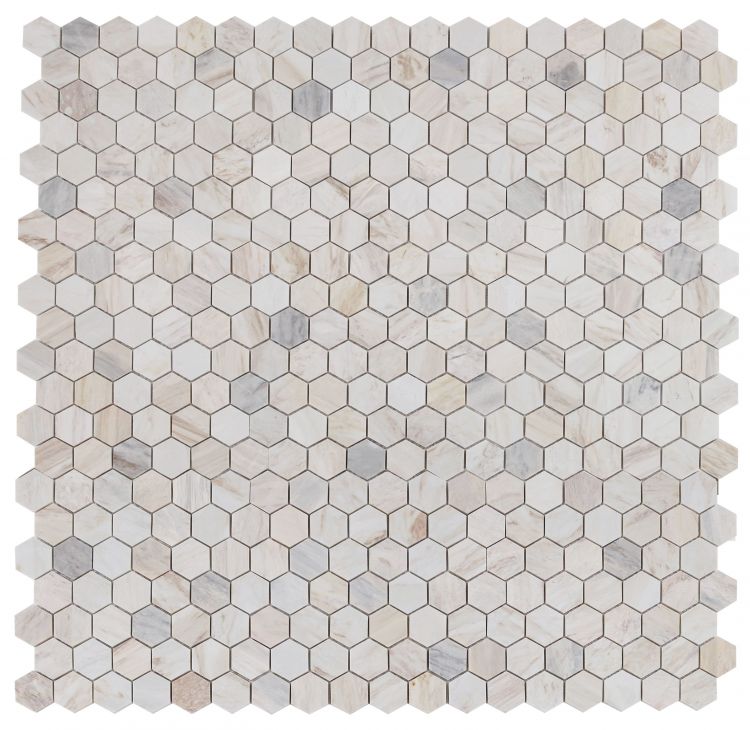 2" Beehive Eura Honed Hexagon Marble Mosaic Tile-Marble Mosaic-American Tile Depot