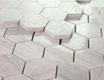 2" Beehive Eura Polished Hexagon Marble Mosaic Tile-Marble Mosaic-American Tile Depot