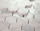 2" Beehive Eura Polished Hexagon Marble Mosaic Tile