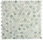 2" Beehive Green Polished Hexagon Marble Mosaic Tile-Marble Mosaic-American Tile Depot