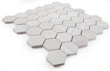 2" Beehive Grey Honed Hexagon Marble Mosaic Tile-Marble Mosaic-American Tile Depot