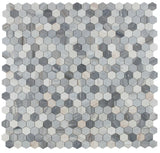 2" Beehive Italian Blue Polished Hexagon Marble Mosaic Tile