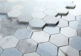 2" Beehive Livid Polished Hexagon Marble Mosaic Tile