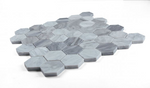 2" Beehive Mix Grey Honed Hexagon Marble Mosaic Tile-Marble Mosaic-American Tile Depot